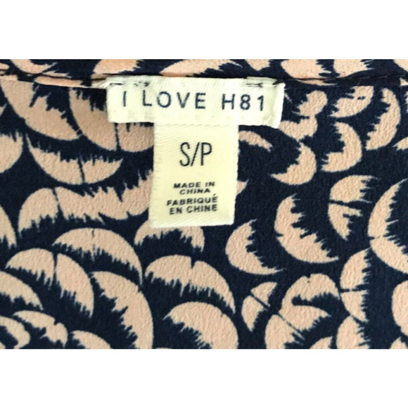 Forever 21 Women’s Size S I Love H81 Floral ¾ Length Sleeve Pleated Peplum Top - Picture 9 of 11